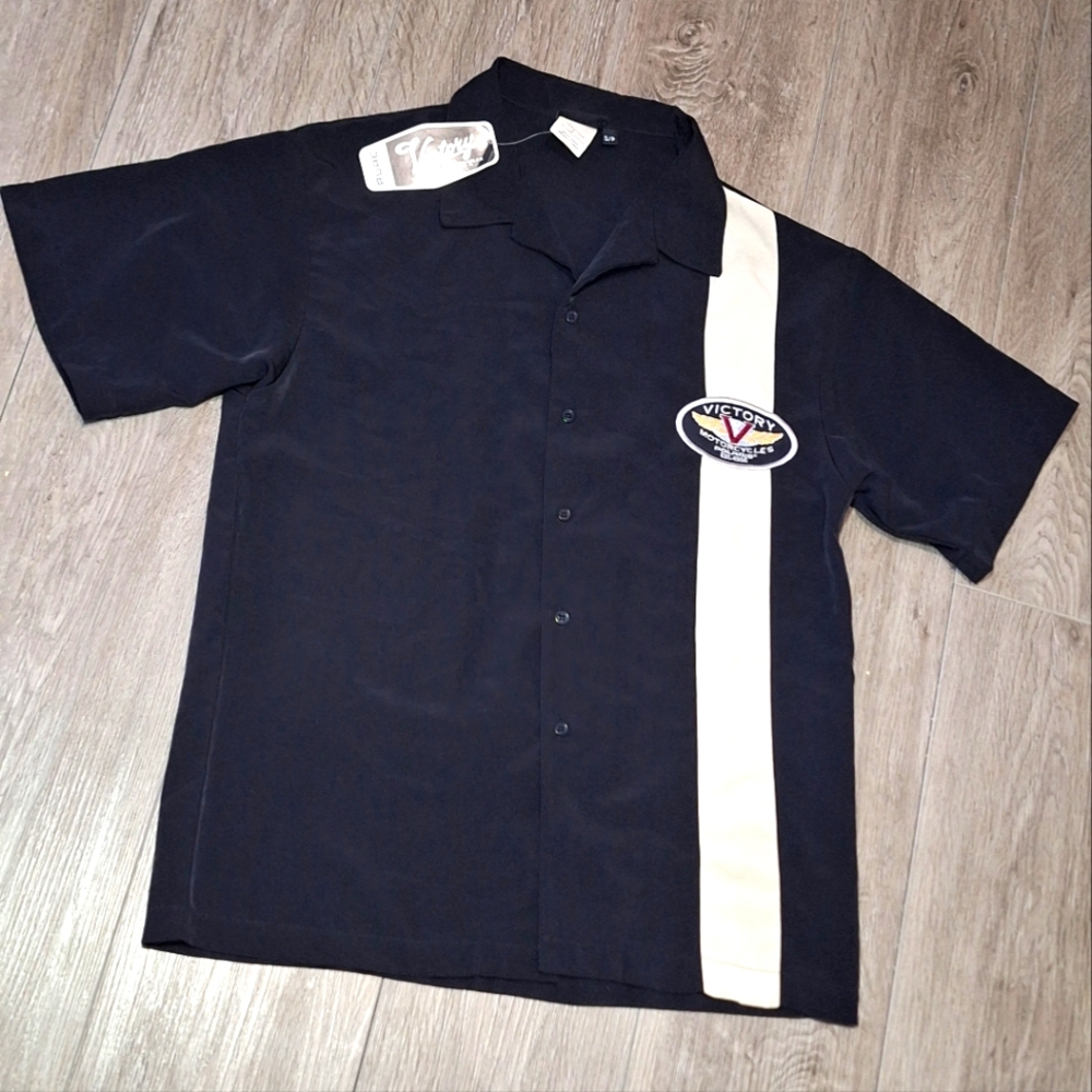New Victory Motorcycles Button Up Shirt Men's size Small